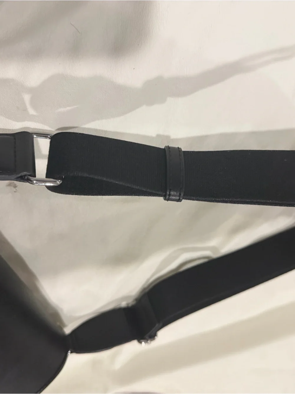 Michael Kors Black Leather Crossbody with Silver-Tone Lock